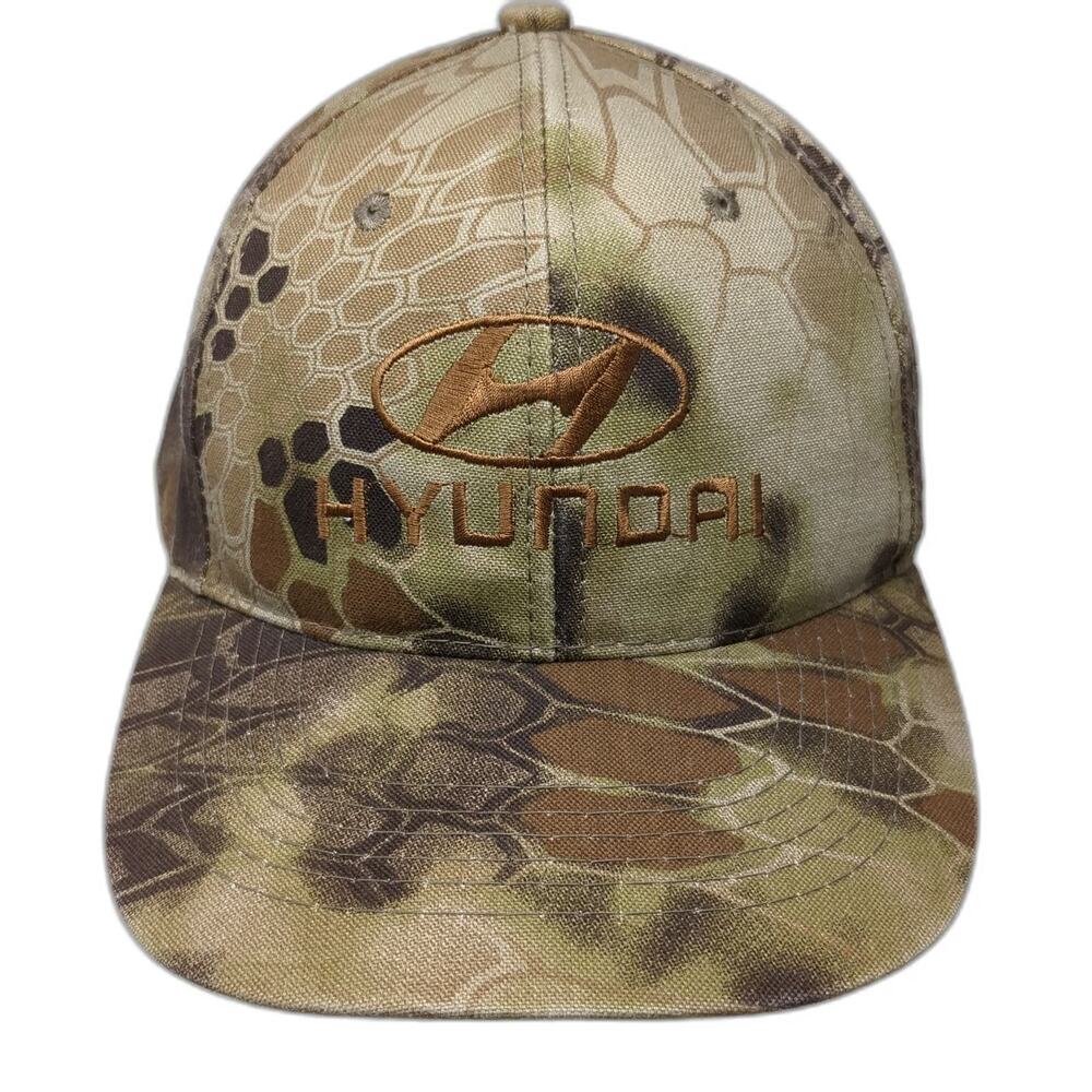 Kryptek Hyundai Baseball Cap Brown One Size Camo Logo Adjustable Strapback Hat